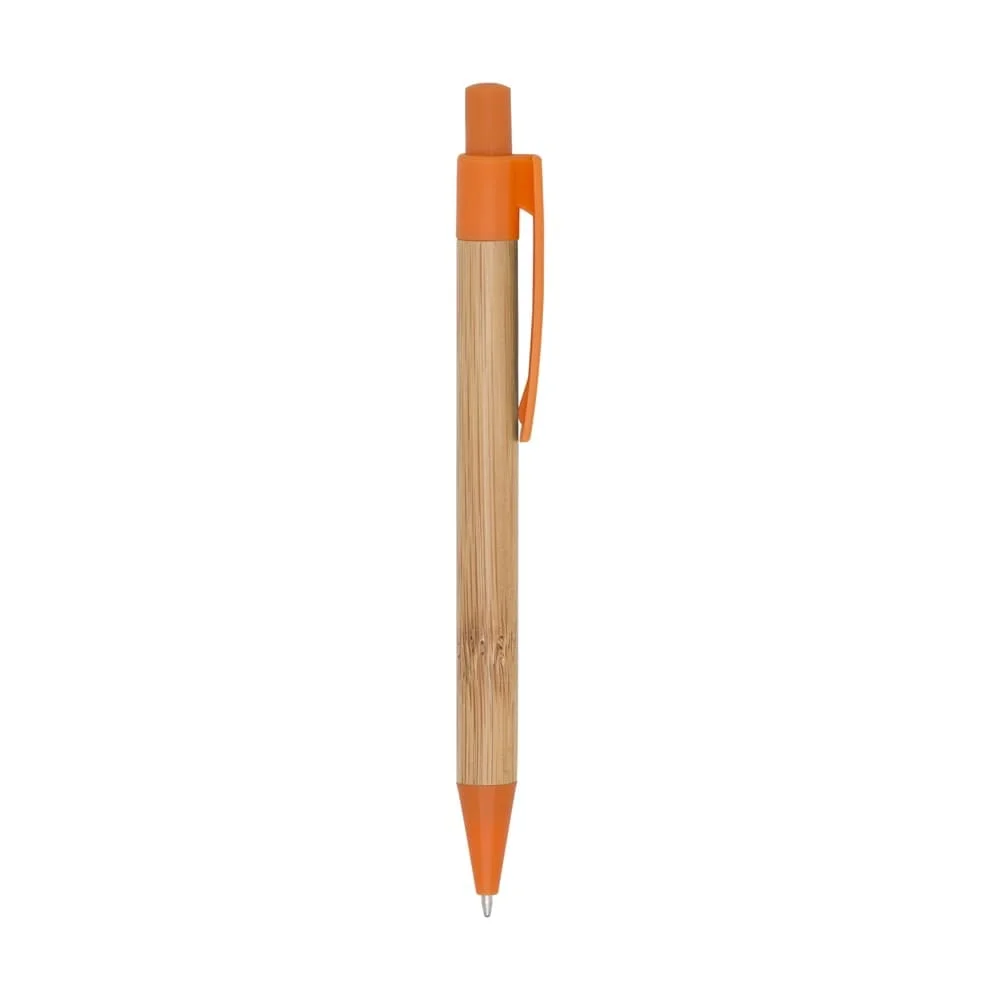 Caneta Bambu e Plástico com Logo Personalizada