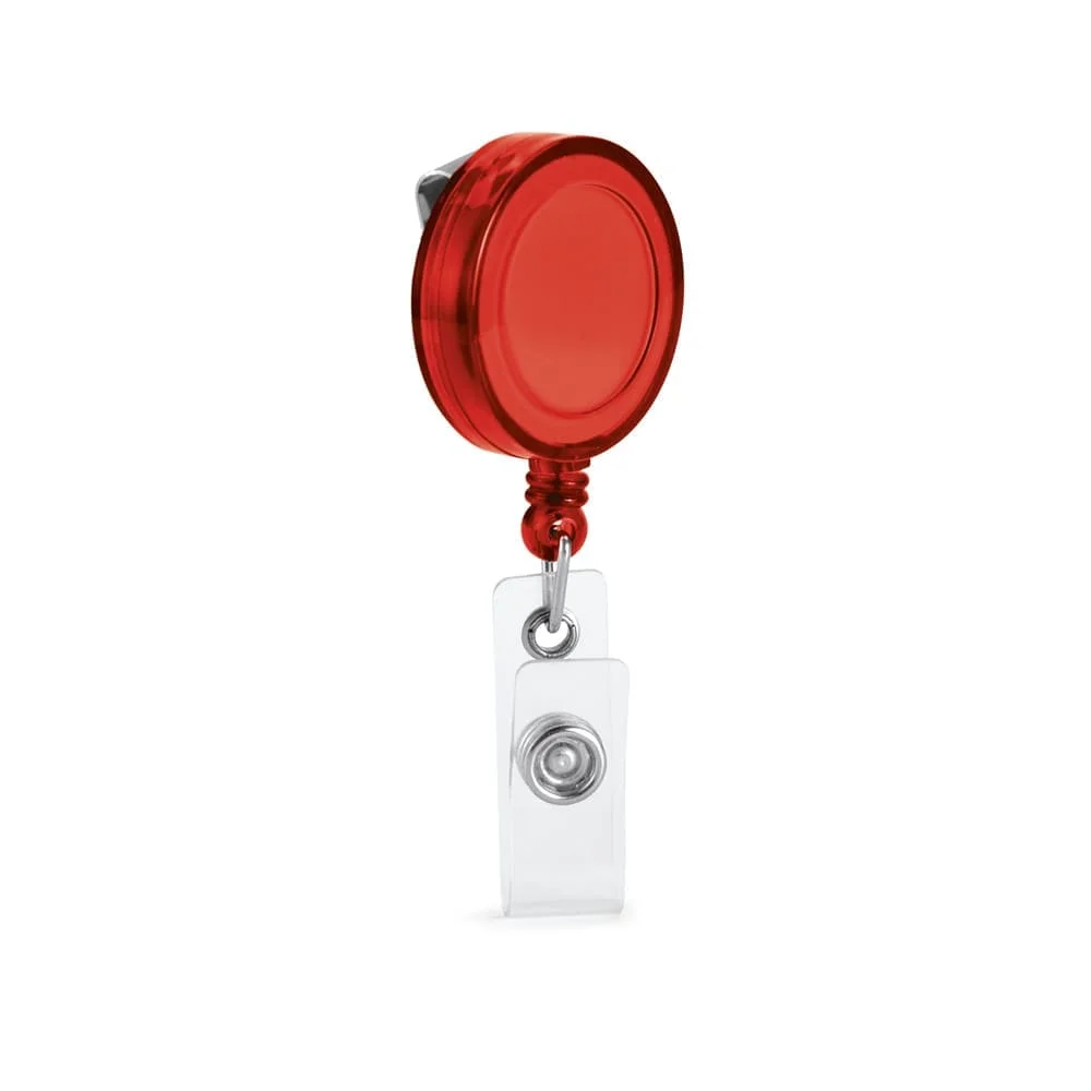 Porta Crachás Retrátil com Logo Personalizada