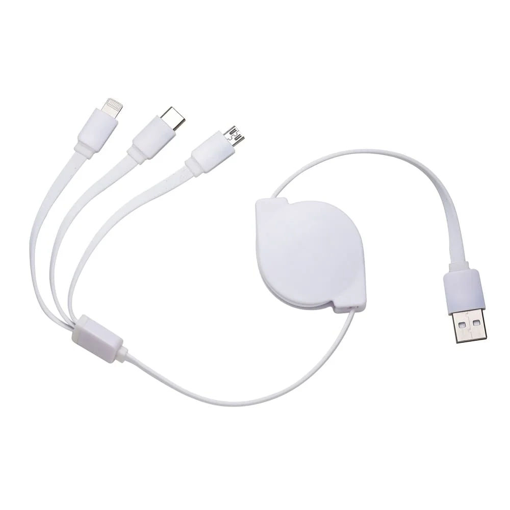 Cabo USB Retrátil Gravado com Logo