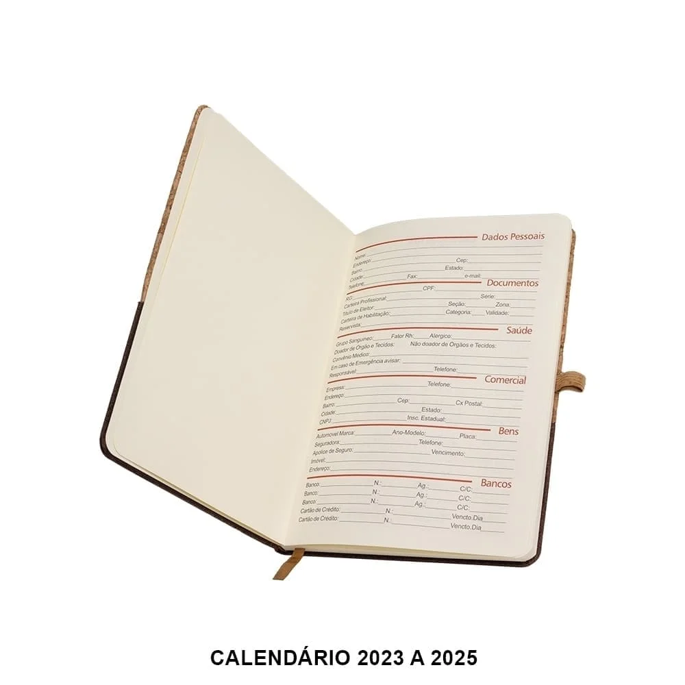 Caderneta com Logo Personalizada em Cortiça