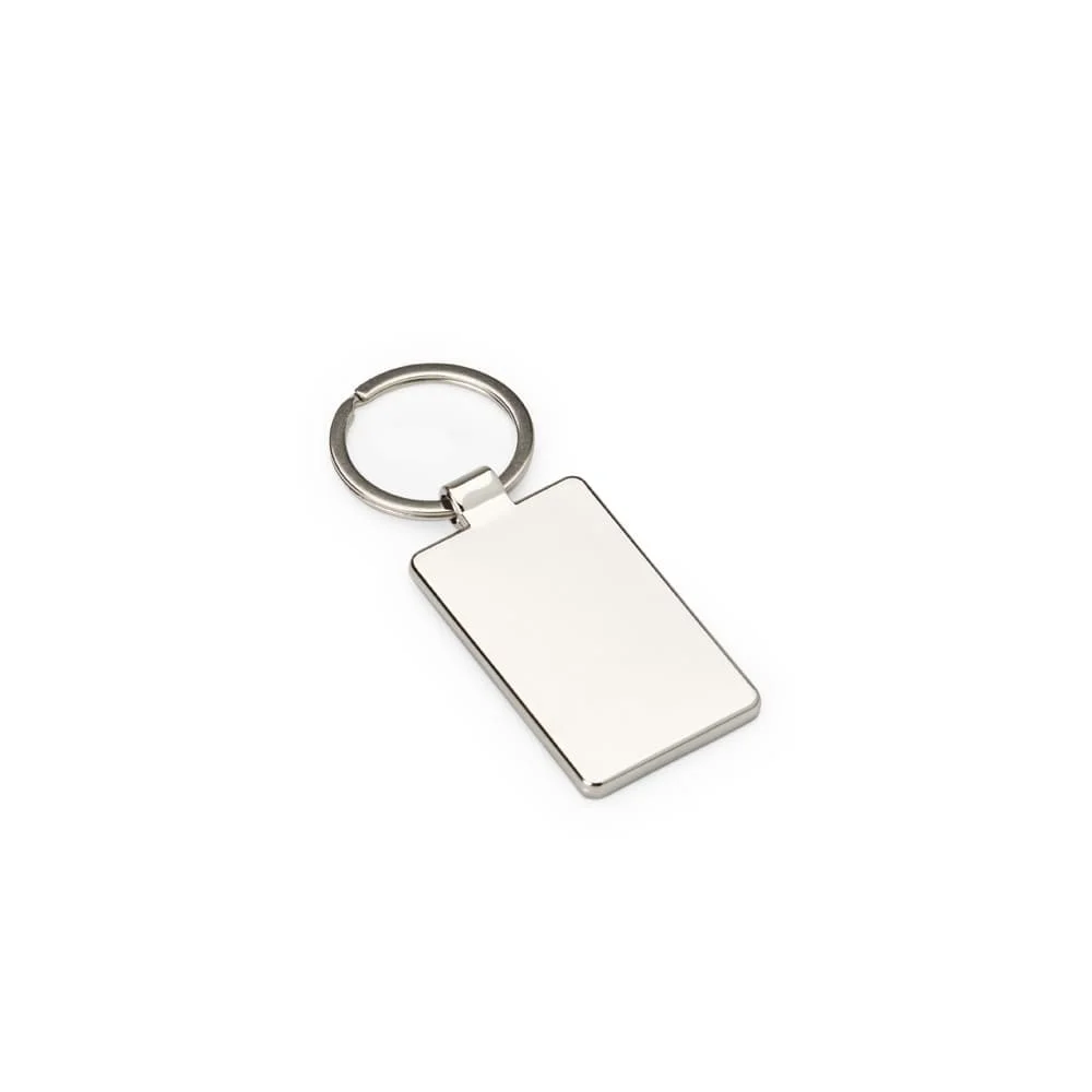 Chaveiro Metal Bambu Retangular com Logo Personalizada