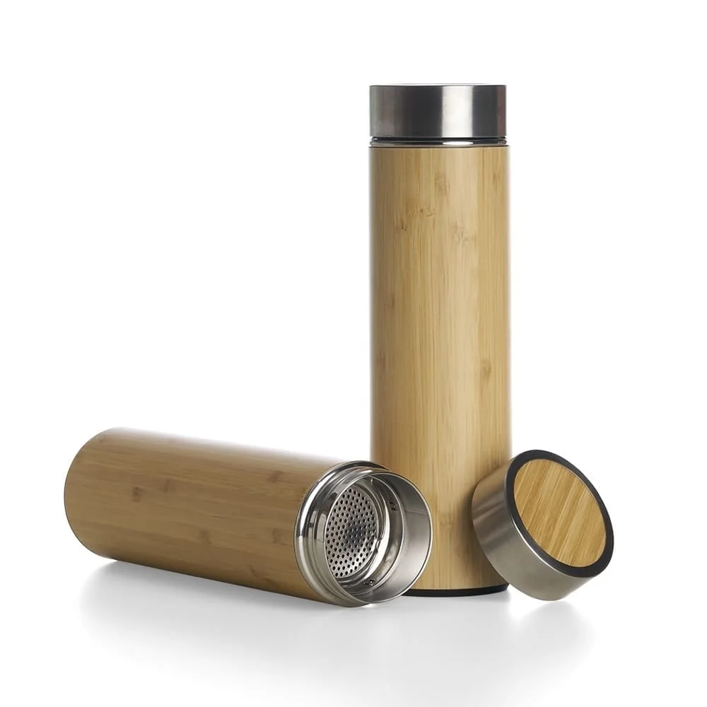 Garrafa Bambu 500ml com Logo Personalizada