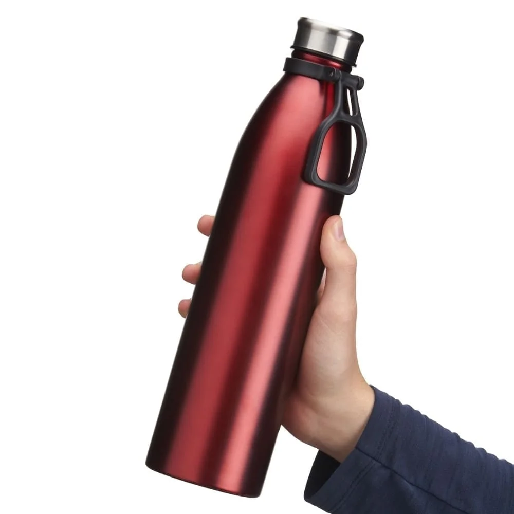 Garrafa Inox com Alça Plástica com Logo Personalizada