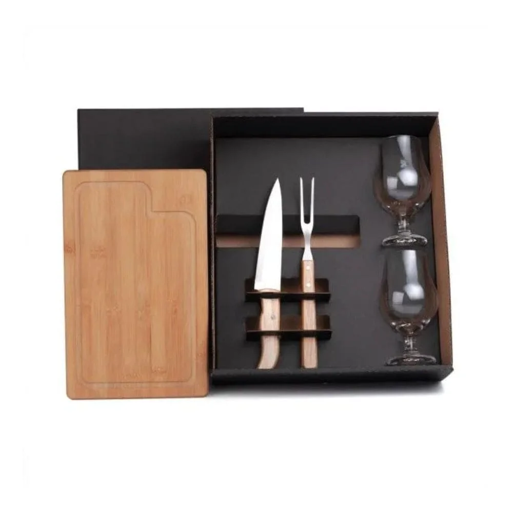 Kit Churrasco com Copos 5 Itens com Logo