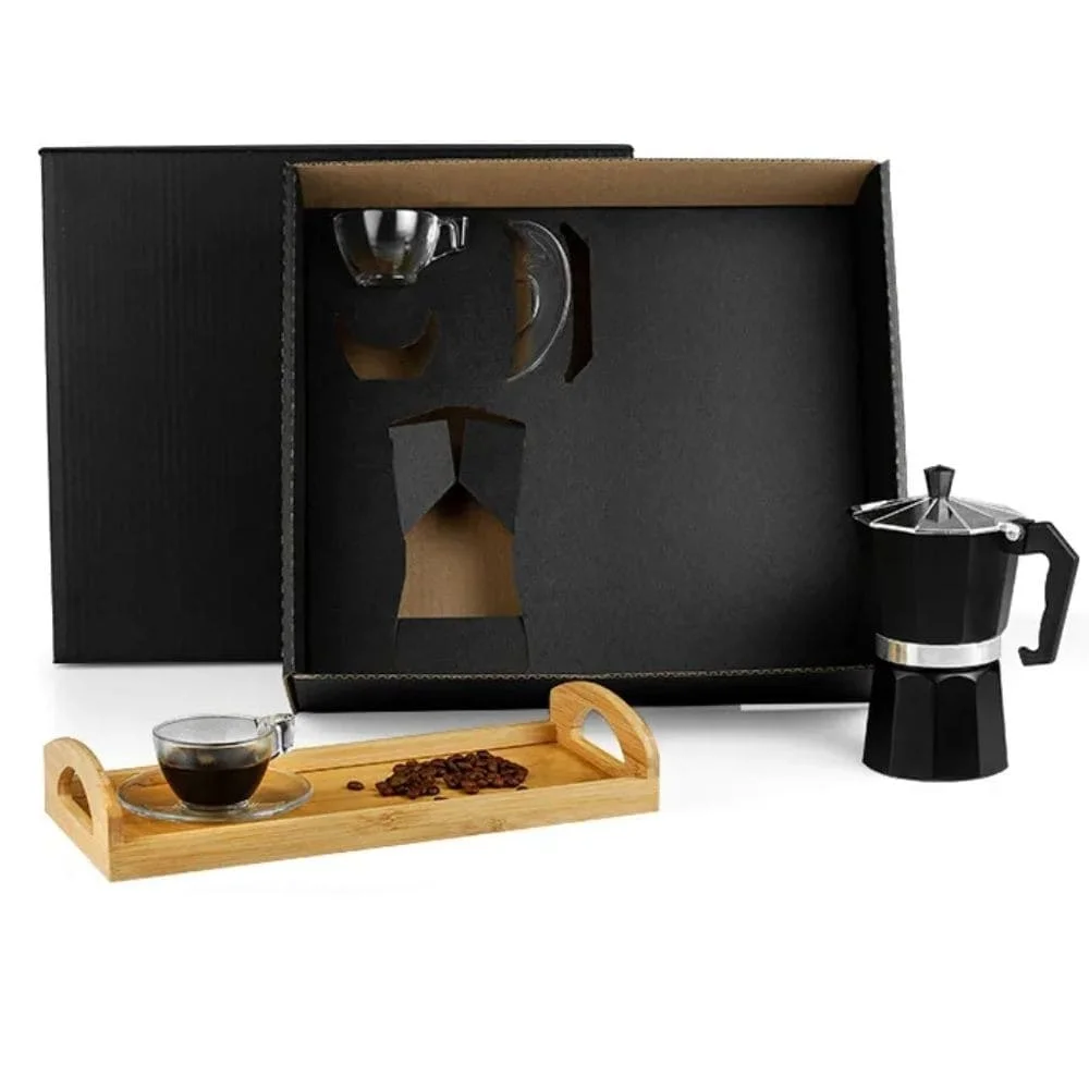 Kit Para Café com Logo Personalizada com Bandeja