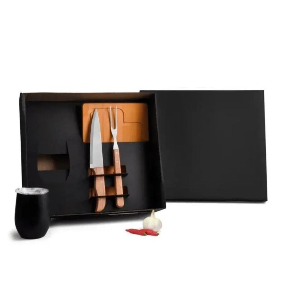 Kit Churrasco 4 Itens com Copo Térmico