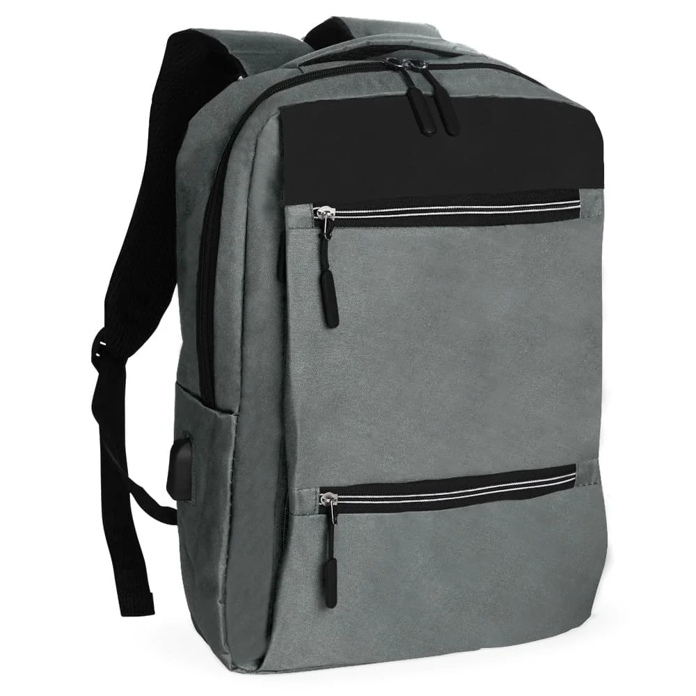 Mochila Nylon USB com Logo Personalizada