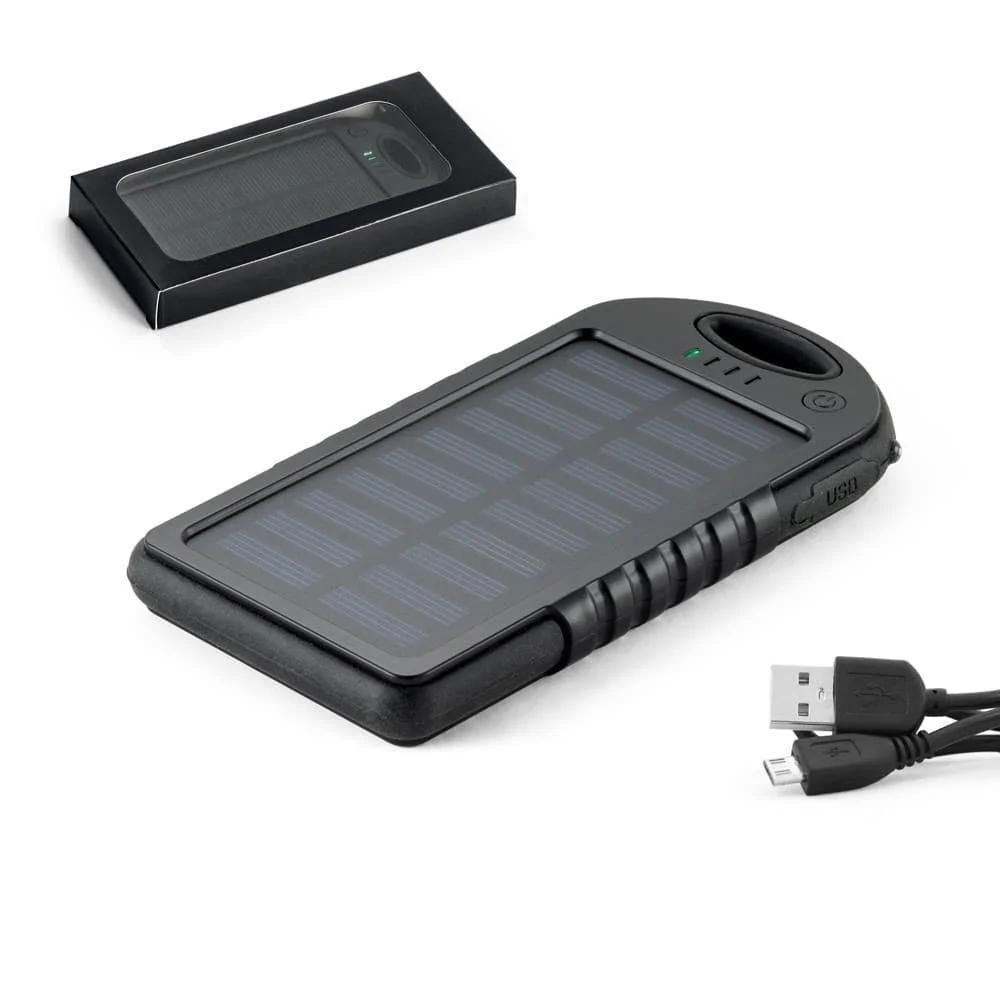 Power Bank Solar com Logo Personalizada